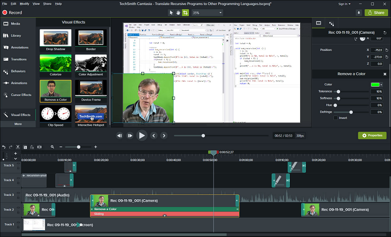 Tùy chỉnh nội dung nhanh chóng bằng Camtasia 9