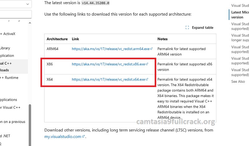 Cài hai bộ Visual C++
