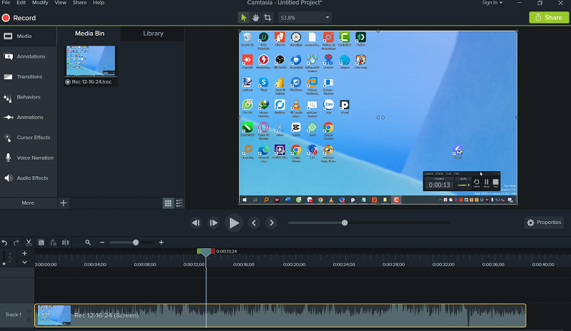 Ghi màn hình Camtasia 9 chất lượng cao, sắc nét